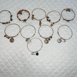 Set of 10 Alex and ani bracelets as pictured